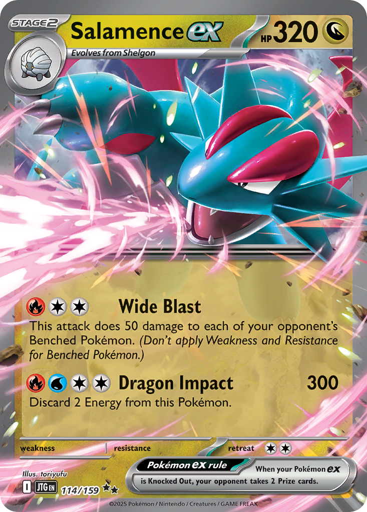 Salamence ex 114 Double Rare card from Journey Together