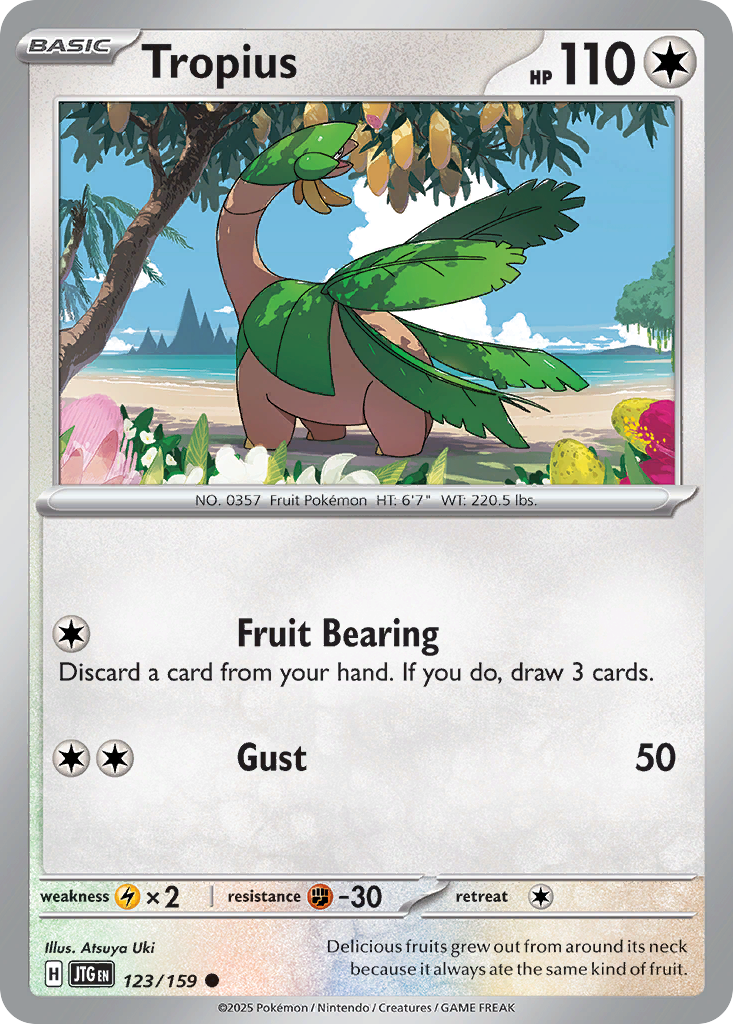 Tropius 123/159 Common card from Journey Together