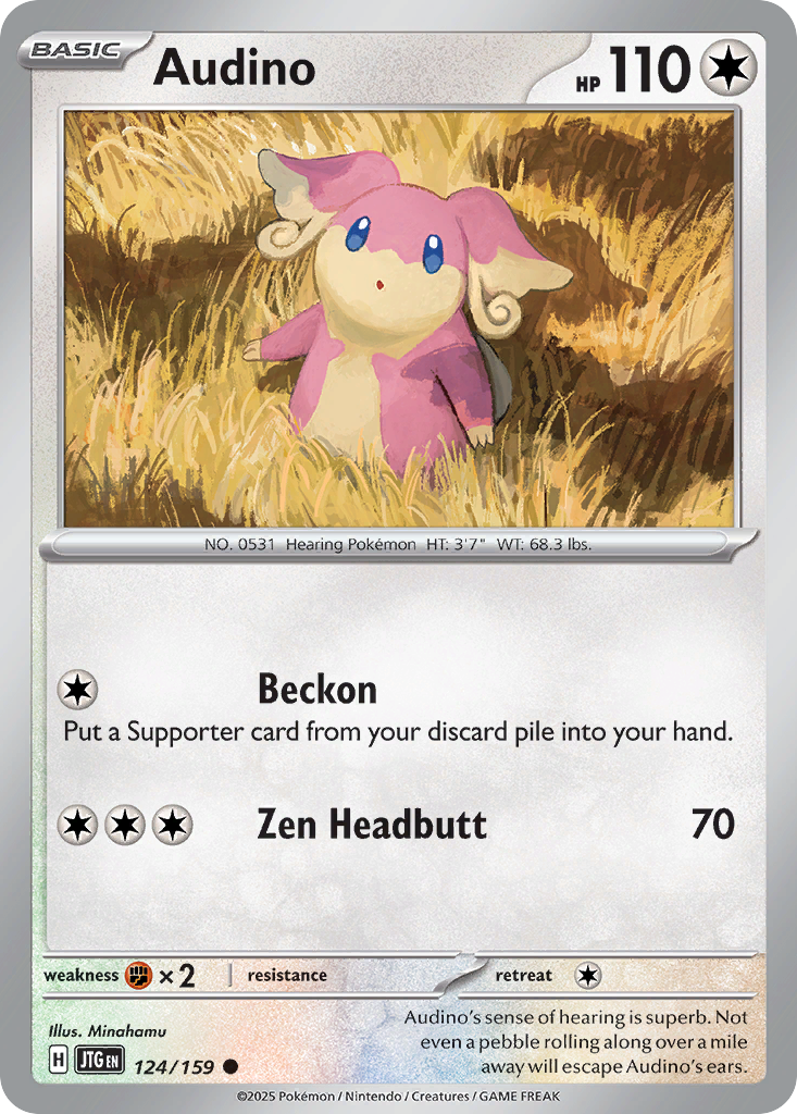 Audino 124 Common card from Journey Together