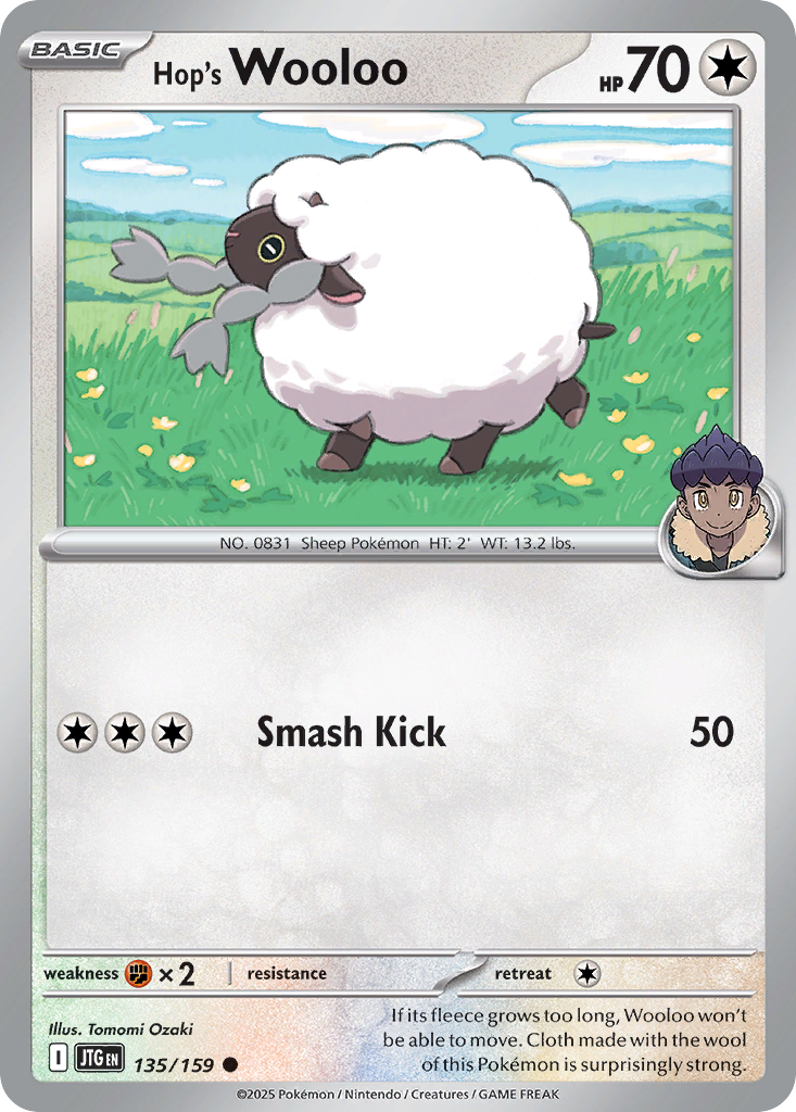 Hop's Wooloo 135 Common card from Journey Together