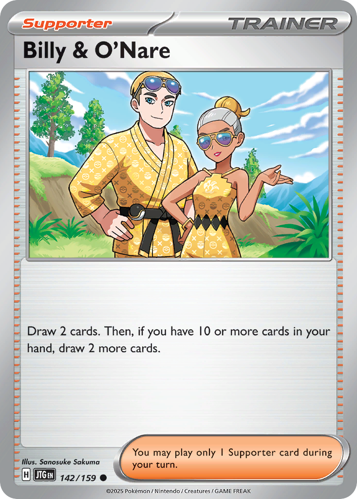Billy & O'Nare 142 Common card from Journey Together