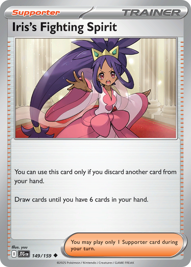 Iris's Fighting Spirit 149 Uncommon card from Journey Together