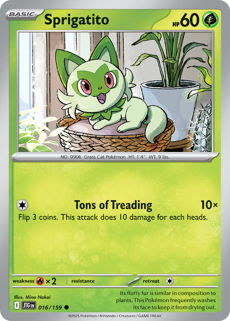 Sprigatito 16 Common card from Journey Together