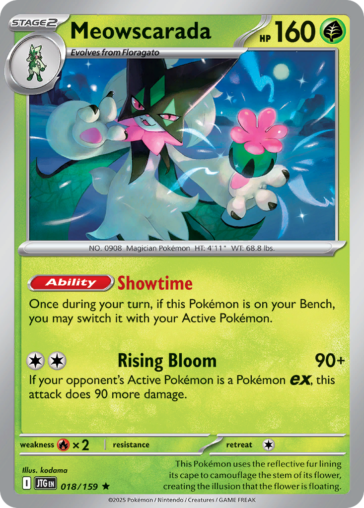 Meowscarada 18 Rare card from Journey Together
