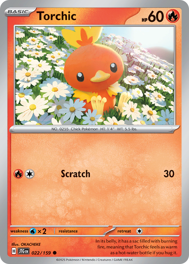 Torchic 22/159 Common card from Journey Together