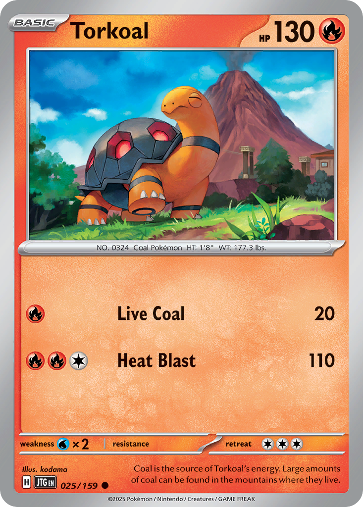 Torkoal 25/159 Common card from Journey Together