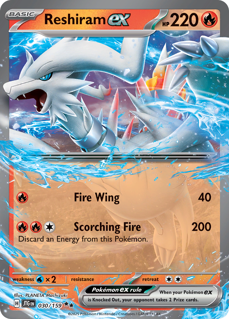 Reshiram ex 30 Double Rare card from Journey Together