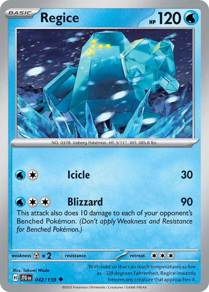 Regice 42/159 Uncommon card from Journey Together