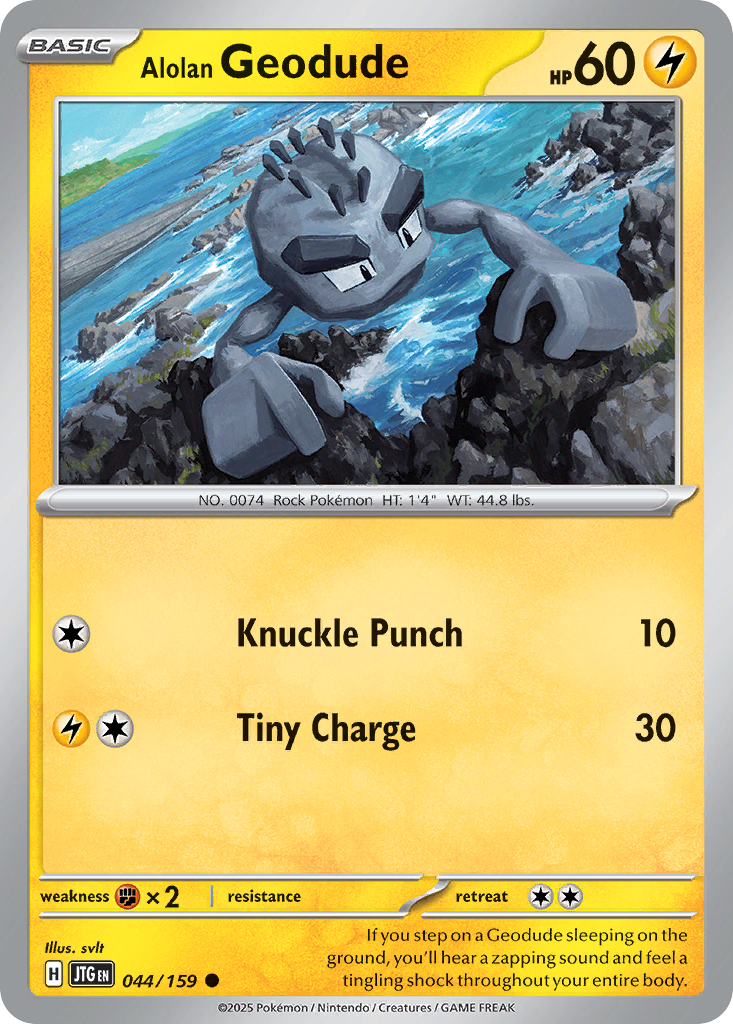 Alolan Geodude 44 Common card from Journey Together