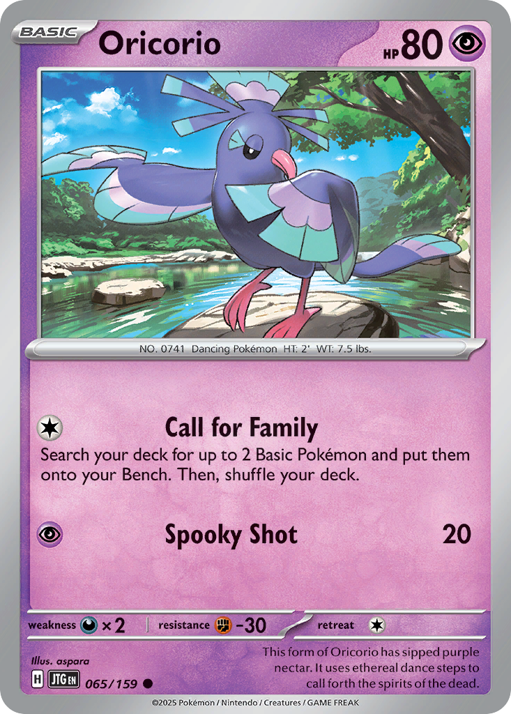 Oricorio 65/159 Common card from Journey Together