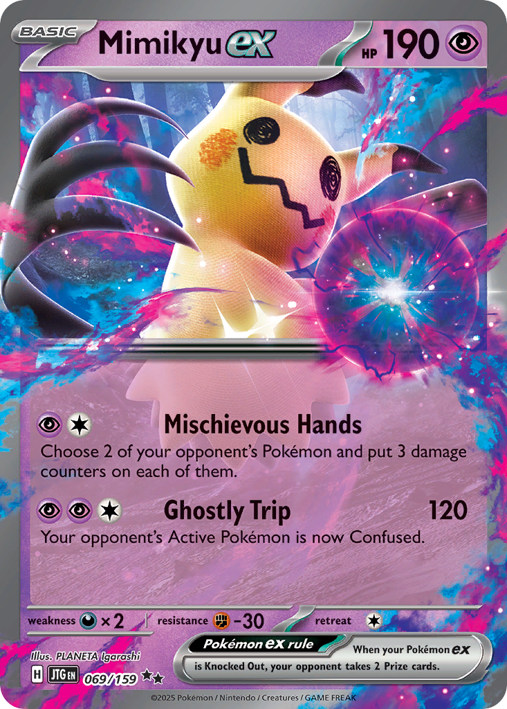 Mimikyu ex 69/159 Double Rare card from Journey Together