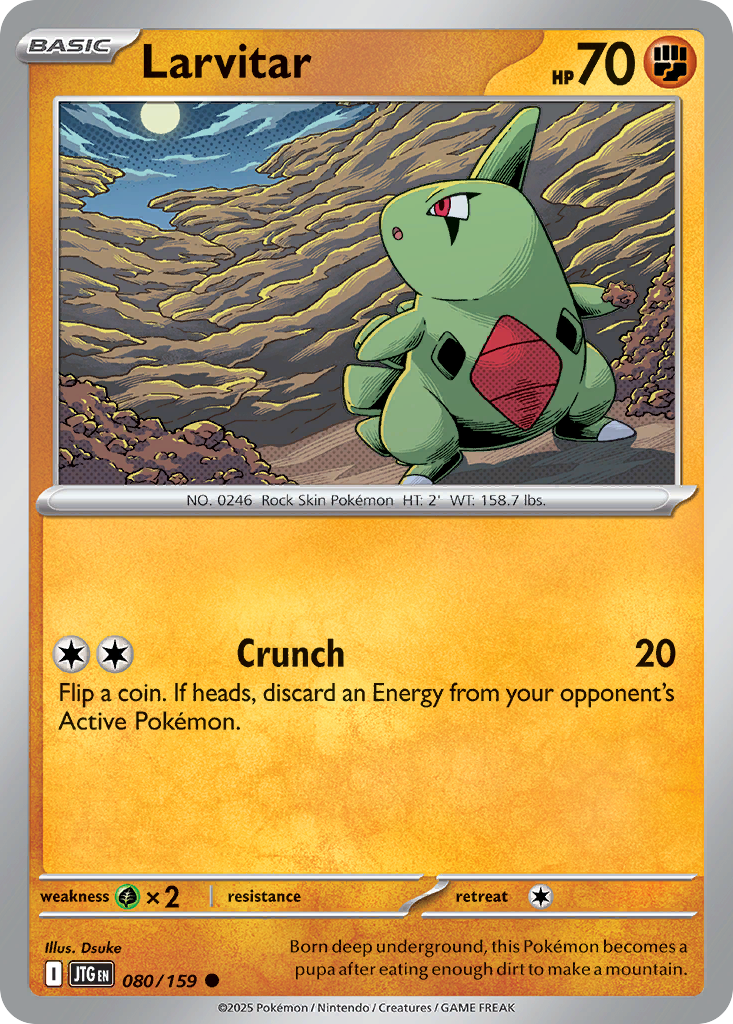 Larvitar 80 Common card from Journey Together