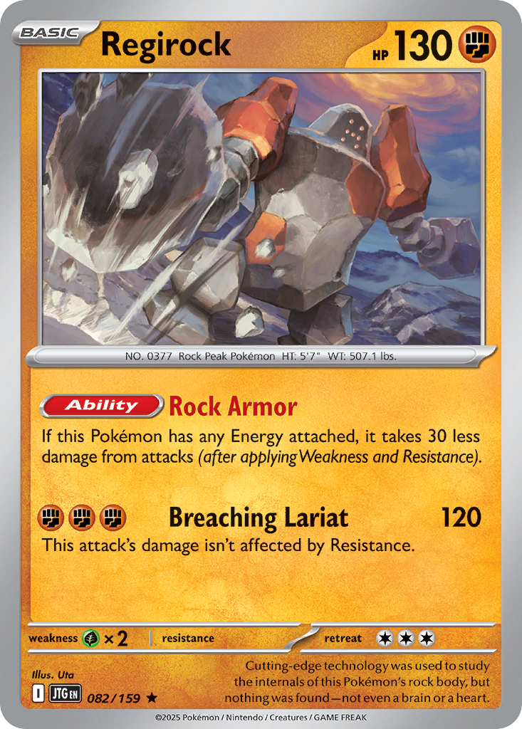 Regirock 82 Rare card from Journey Together