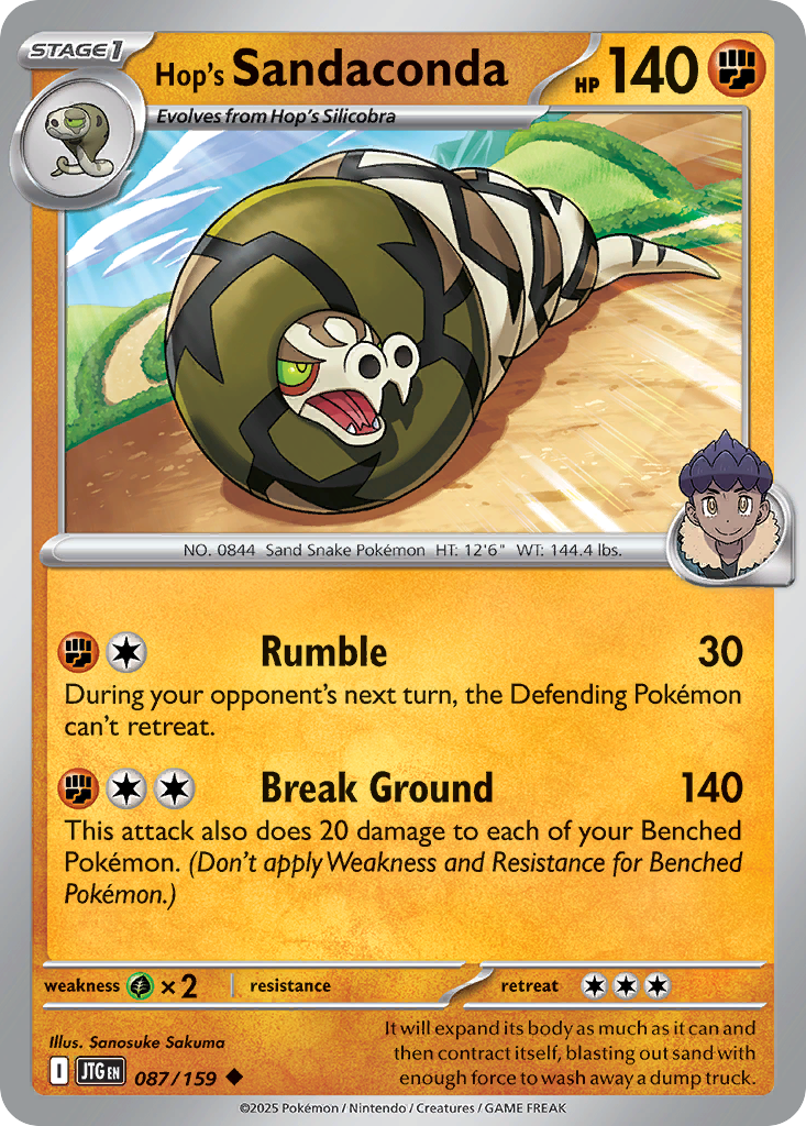 Hop's Sandaconda 87 Uncommon card from Journey Together