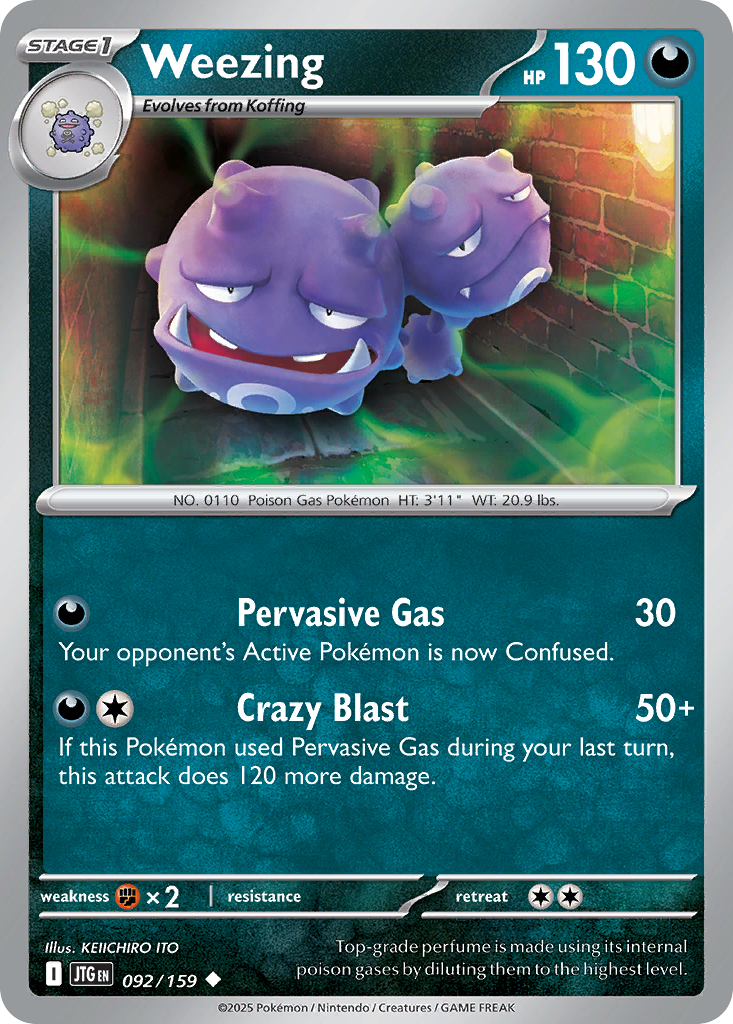 Weezing 92/159 Uncommon card from Journey Together
