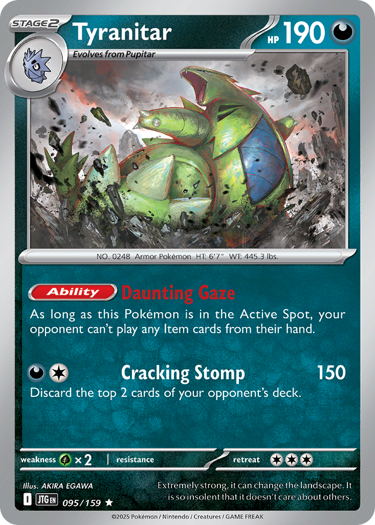 Tyranitar 95 Rare card from Journey Together