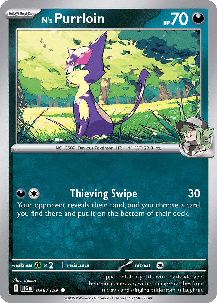 N's Purrloin 96 Common card from Journey Together