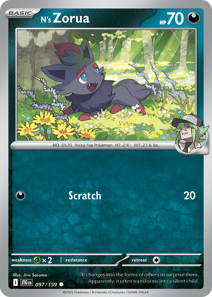 N's Zorua 97 Common card from Journey Together
