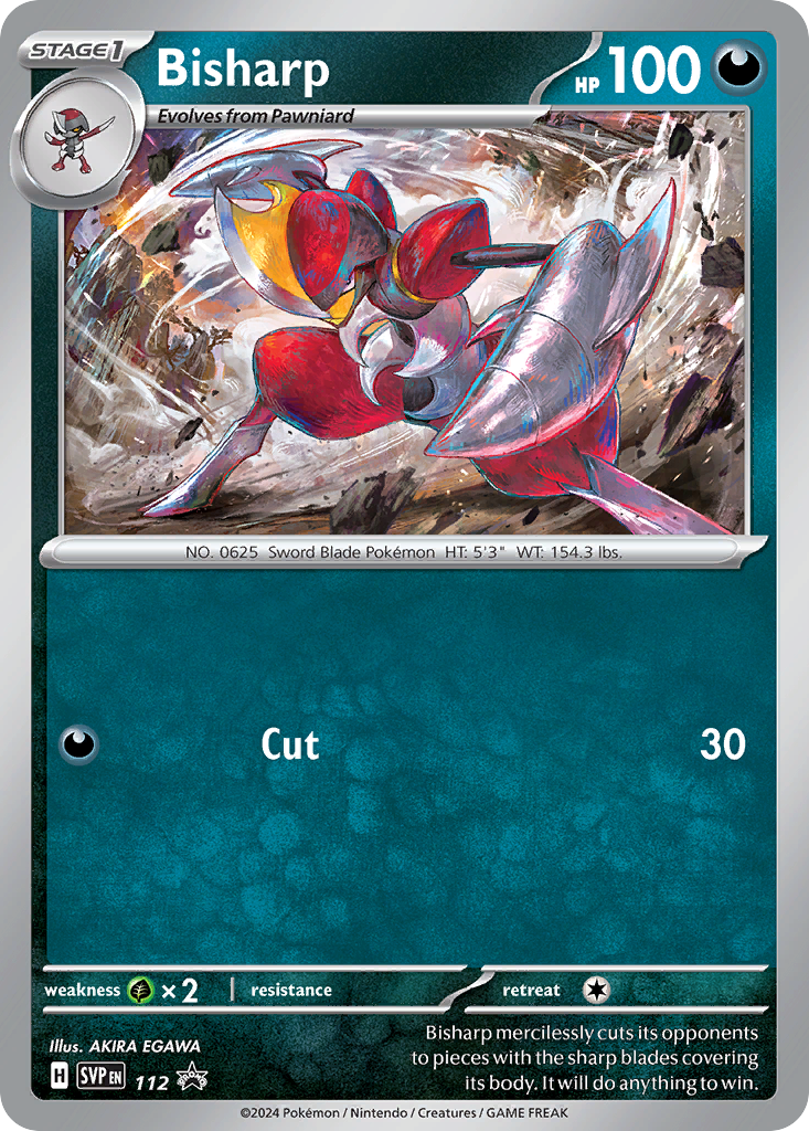 Bisharp 112/215 Promo card from Scarlet & Violet Black Star Promos