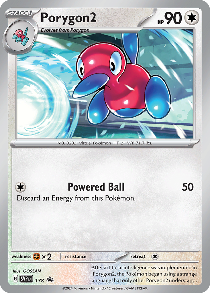 Porygon2 138 Promo card from Scarlet & Violet Black Star Promos
