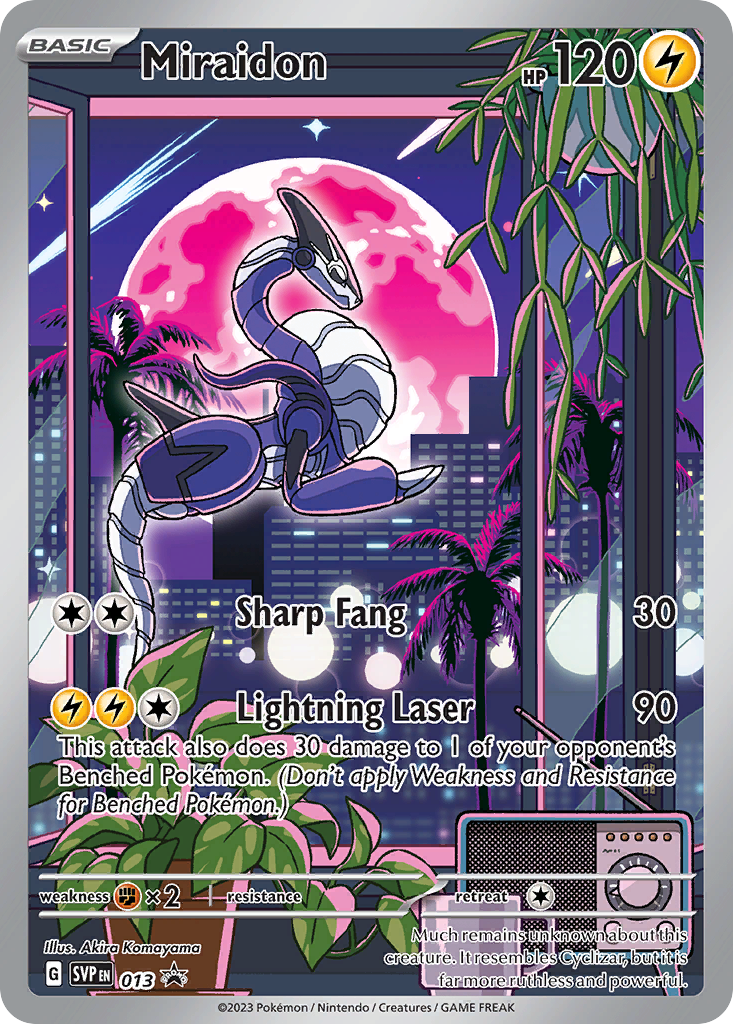 Miraidon 13 Promo card from Scarlet & Violet Black Star Promos