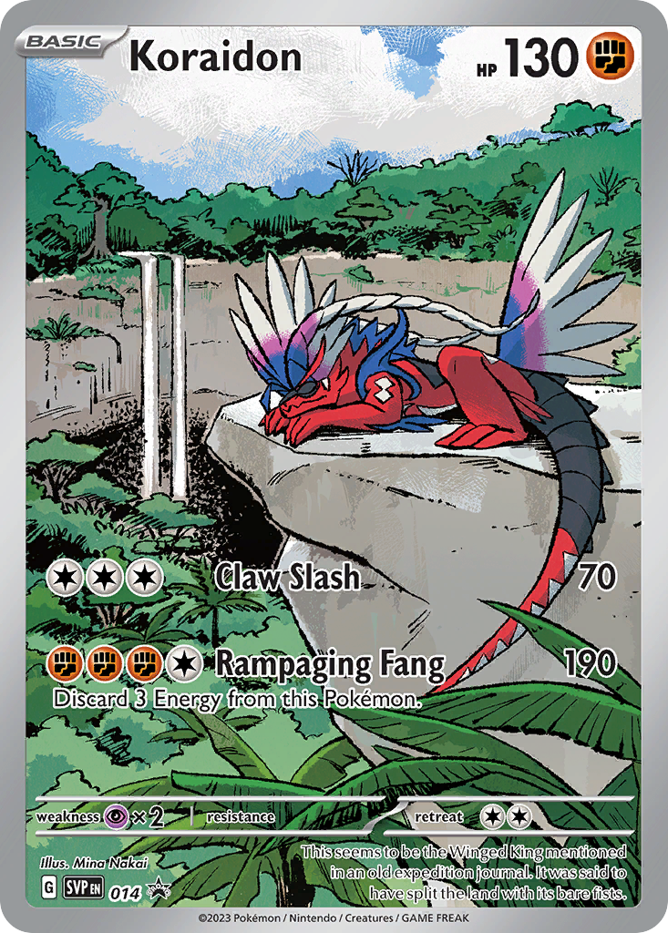 Koraidon 14/215 Promo card from Scarlet & Violet Black Star Promos