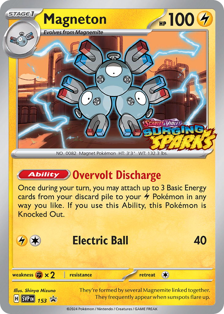 Magneton 153 Promo card from Scarlet & Violet Black Star Promos