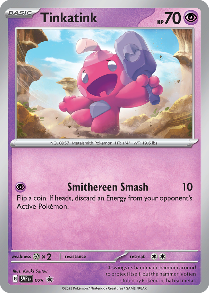 Tinkatink 25 Promo card from Scarlet & Violet Black Star Promos