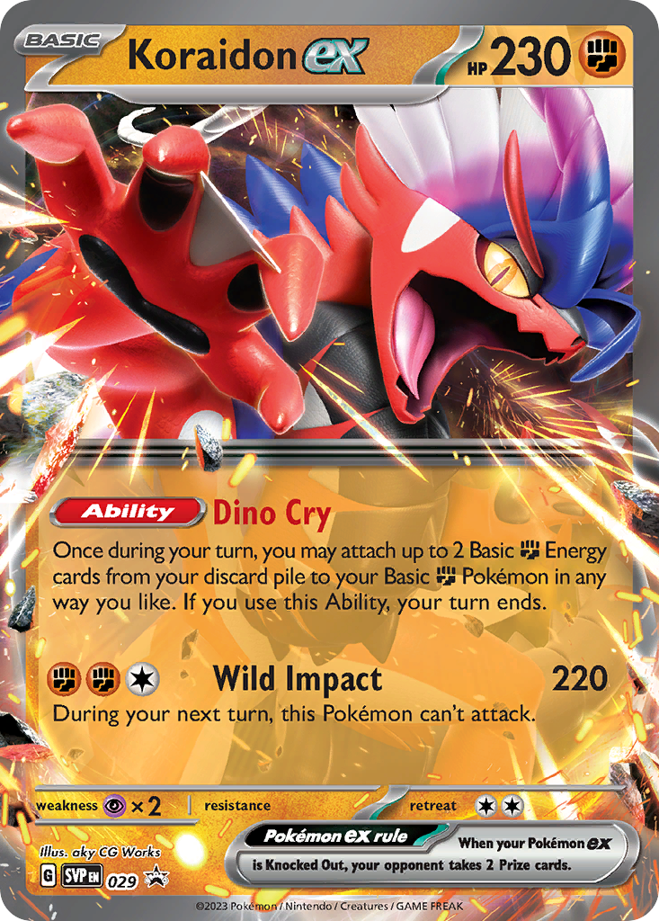 Koraidon ex 29 Promo card from Scarlet & Violet Black Star Promos