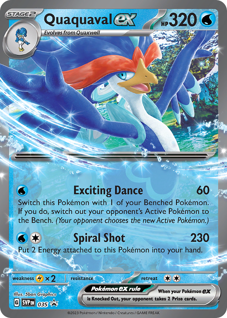 Quaquaval ex 35 Promo card from Scarlet & Violet Black Star Promos