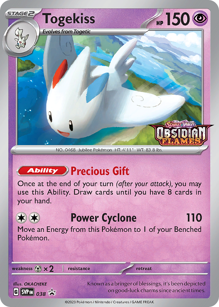 Togekiss 38 Promo card from Scarlet & Violet Black Star Promos