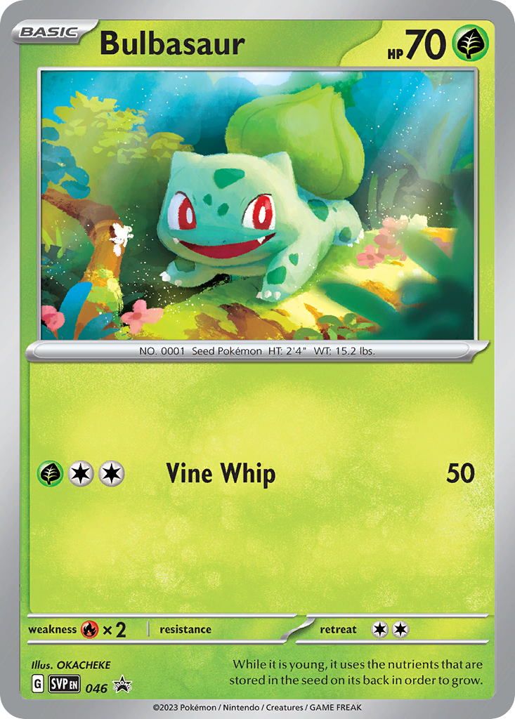 Bulbasaur 46 Promo card from Scarlet & Violet Black Star Promos