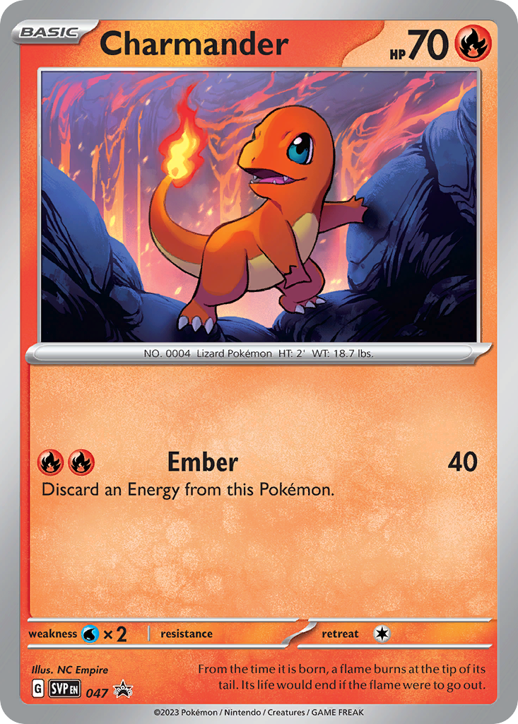 Charmander 47 Promo card from Scarlet & Violet Black Star Promos