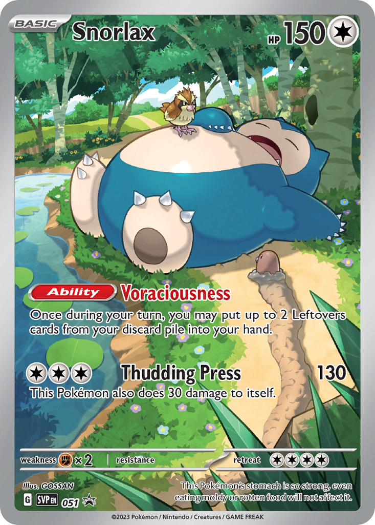 Snorlax 51 Promo card from Scarlet & Violet Black Star Promos