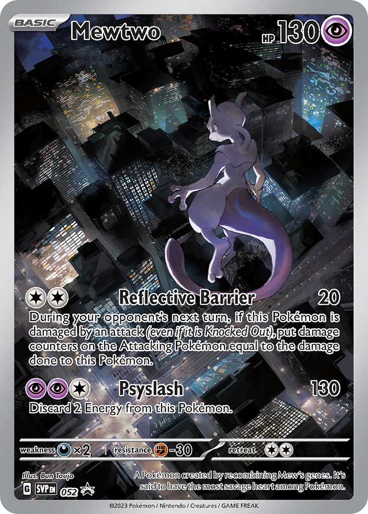 Mewtwo 52/215 Promo card from Scarlet & Violet Black Star Promos