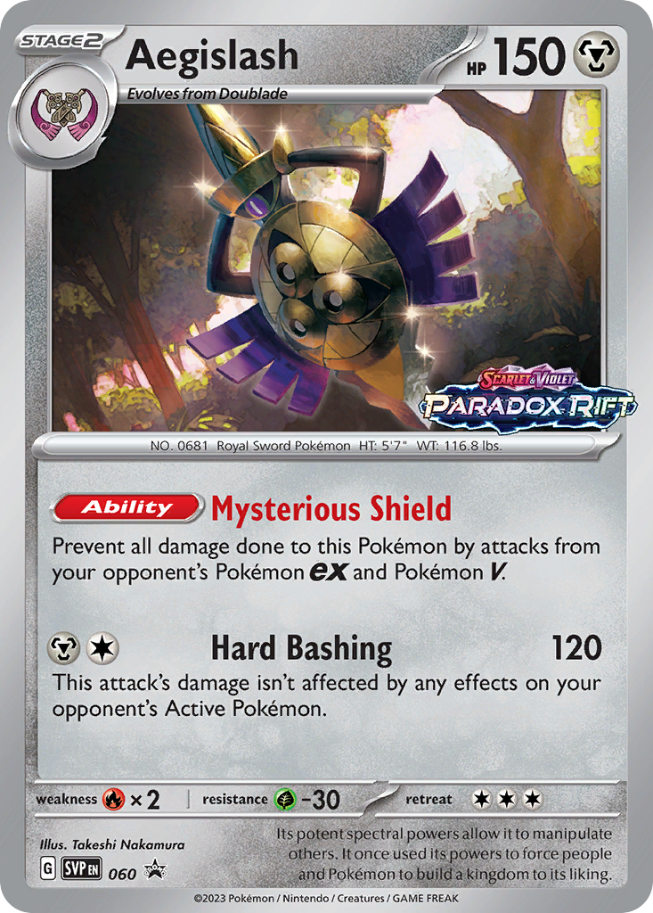 Aegislash 60/215 Promo card from Scarlet & Violet Black Star Promos