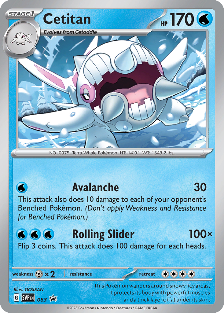 Cetitan 63/215 Promo card from Scarlet & Violet Black Star Promos