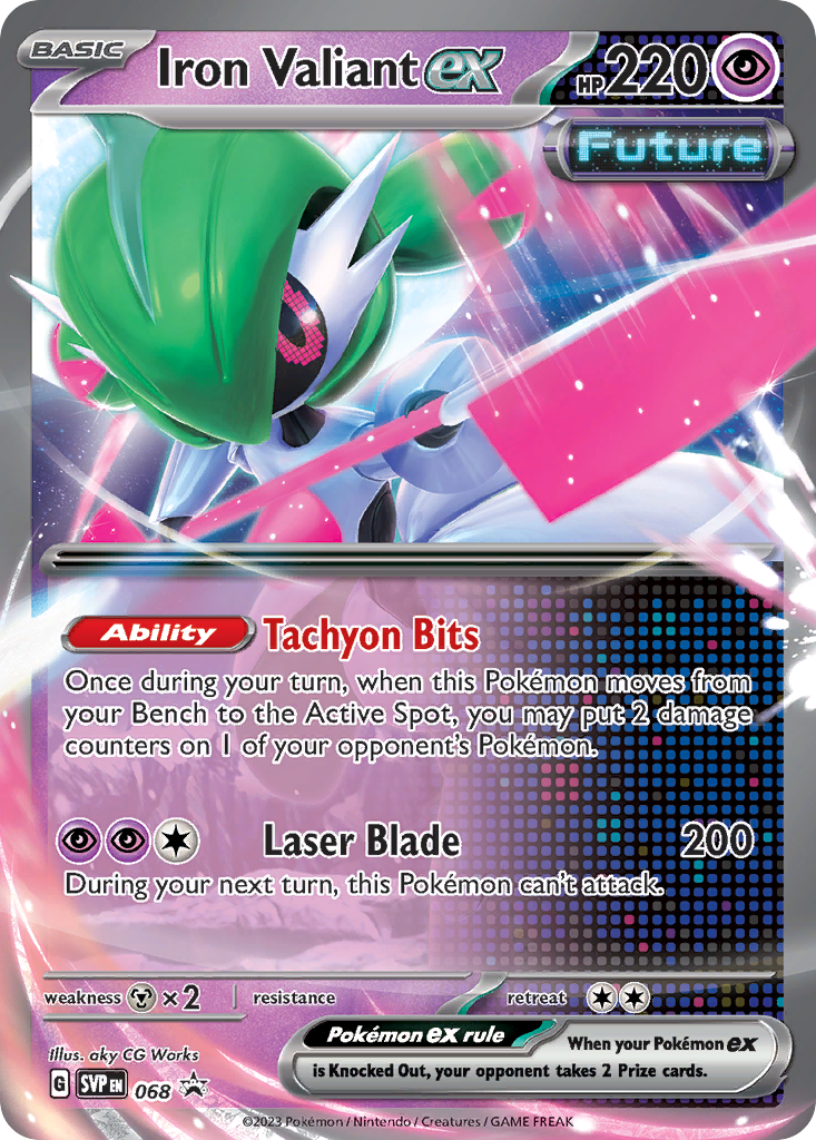 Iron Valiant ex 68 Promo card from Scarlet & Violet Black Star Promos