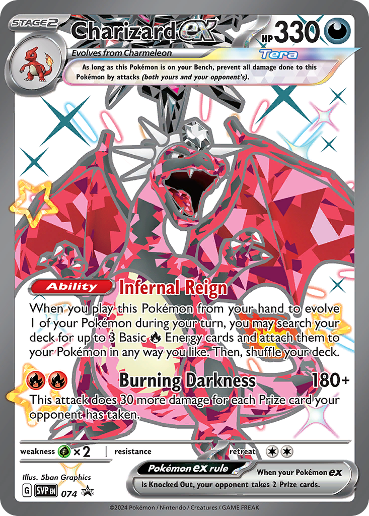 Charizard ex 74 Promo card from Scarlet & Violet Black Star Promos