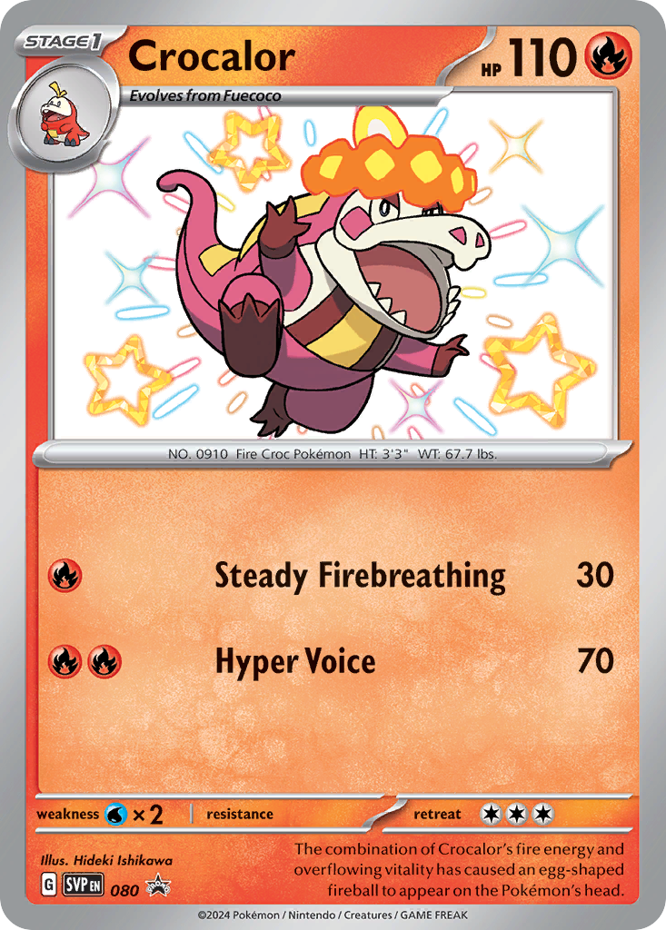 Crocalor 80/215 Promo card from Scarlet & Violet Black Star Promos
