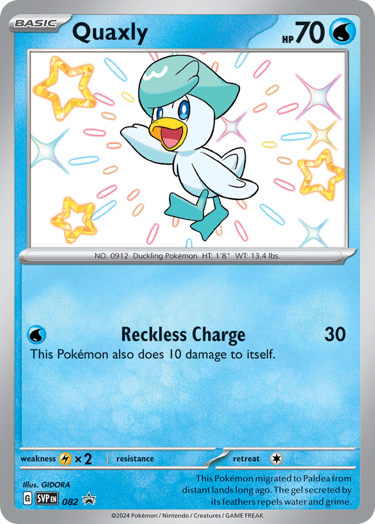 Quaxly 82 Promo card from Scarlet & Violet Black Star Promos