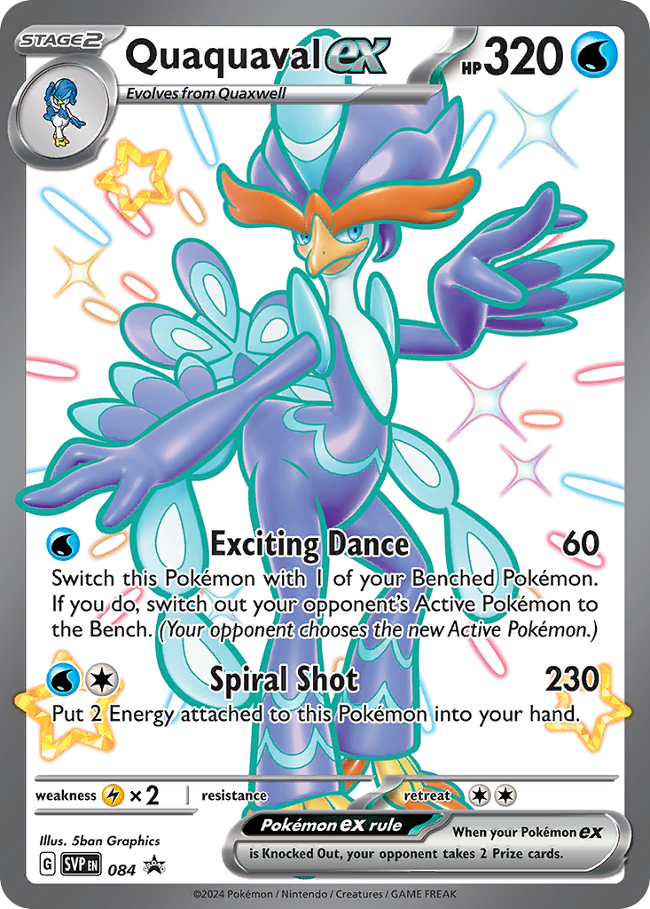 Quaquaval ex 84 Promo card from Scarlet & Violet Black Star Promos