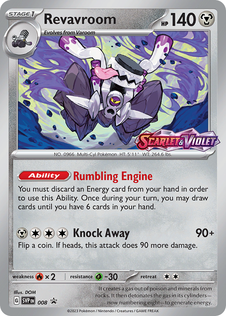 Revavroom 8/215 Promo card from Scarlet & Violet Black Star Promos