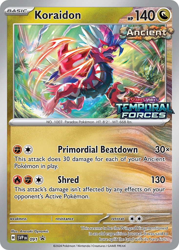 Koraidon 91 Promo card from Scarlet & Violet Black Star Promos