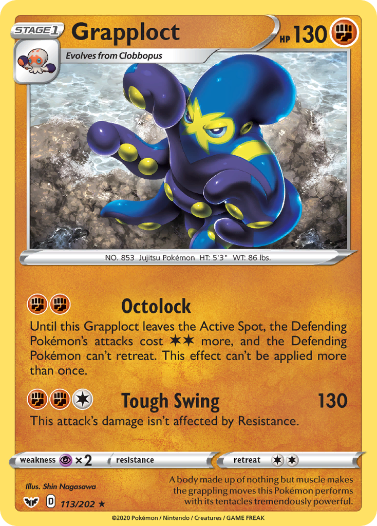 Grapploct 113/202 Rare card from Sword & Shield