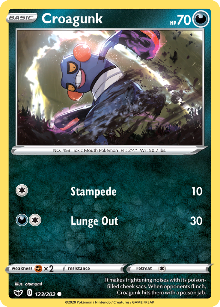 Croagunk 123 Common card from Sword & Shield
