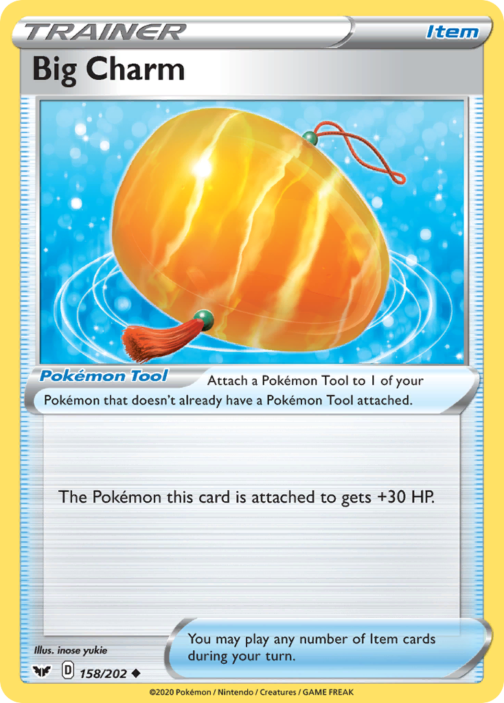 Big Charm 158 Uncommon card from Sword & Shield