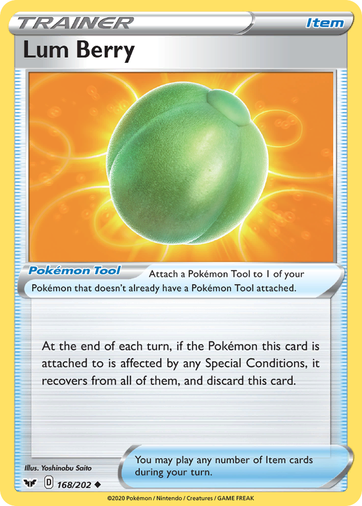 Lum Berry 168/202 Uncommon card from Sword & Shield