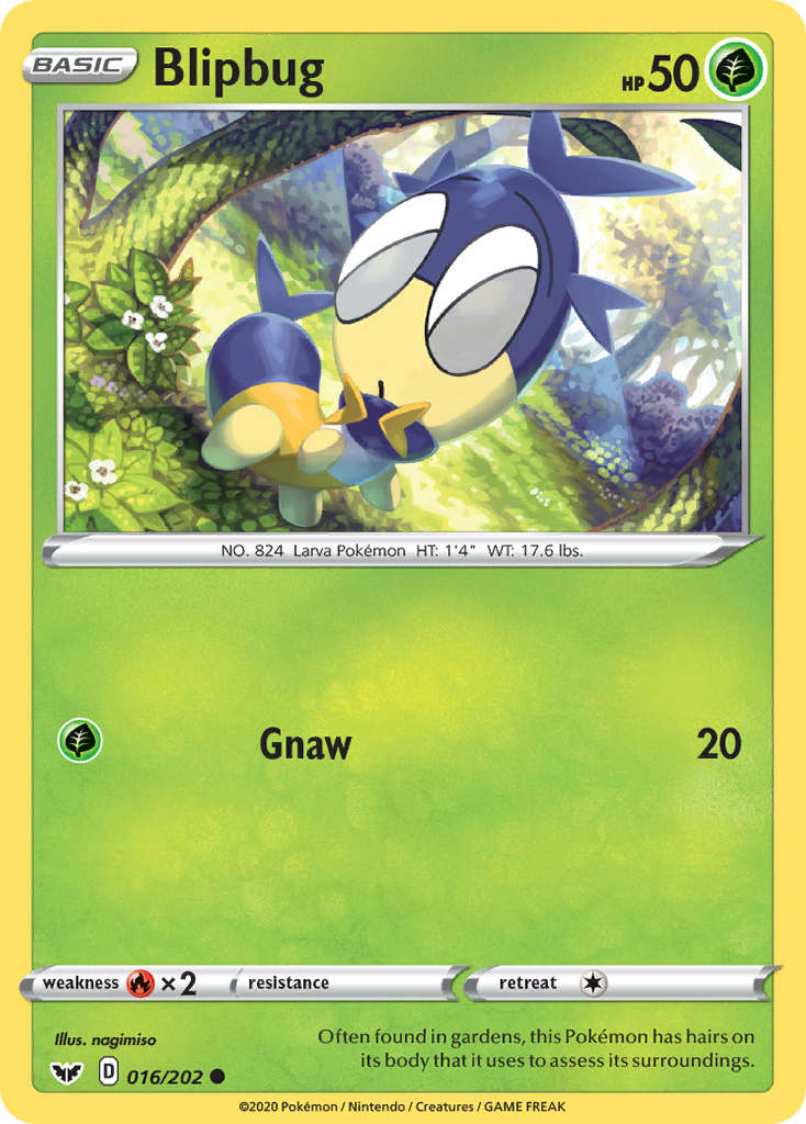 Blipbug 16 Common card from Sword & Shield