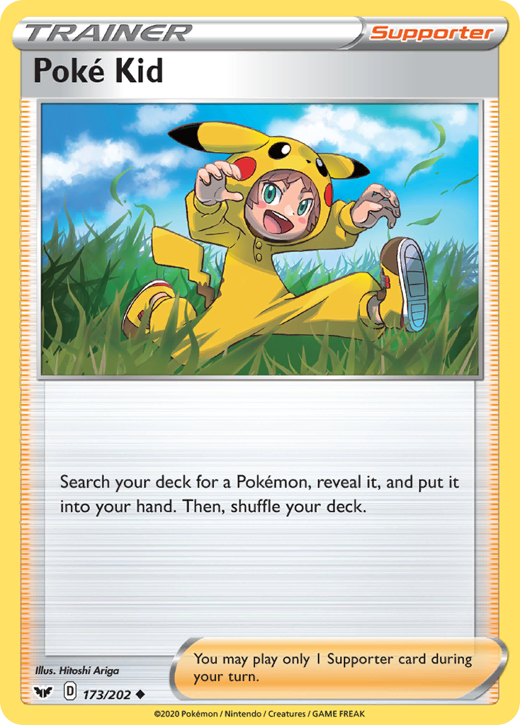 Poké Kid 173 Uncommon card from Sword & Shield